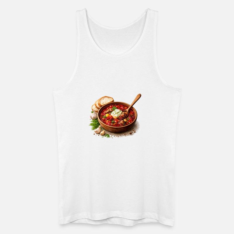 Herzhafter Eintopf - Männer Bio Tank Top - Weiß
