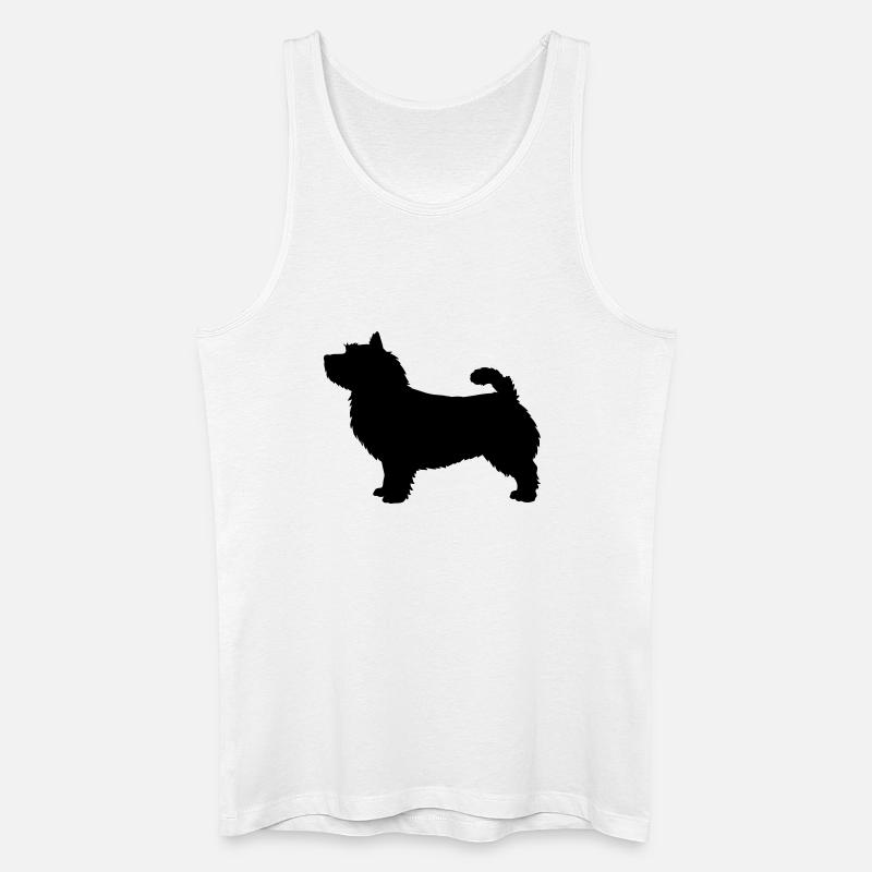 Silhouette des Norwich Terrier - Männer Bio Tank Top - Weiß