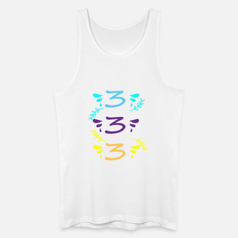 drei oder dreihundertdreiunddreißig - Männer Bio Tank Top - Weiß