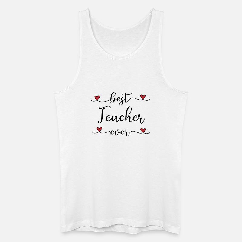 Bedste lærer - Økologisk tanktop til mænd - hvid
