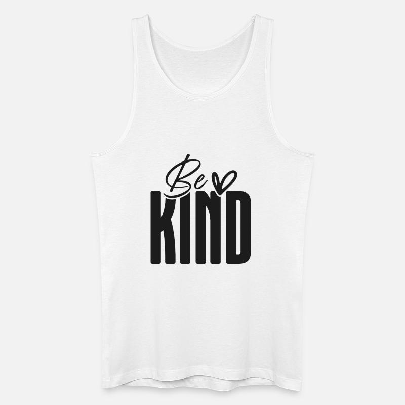Be Kind Bold Script Overlay - Männer Bio Tank Top - Weiß
