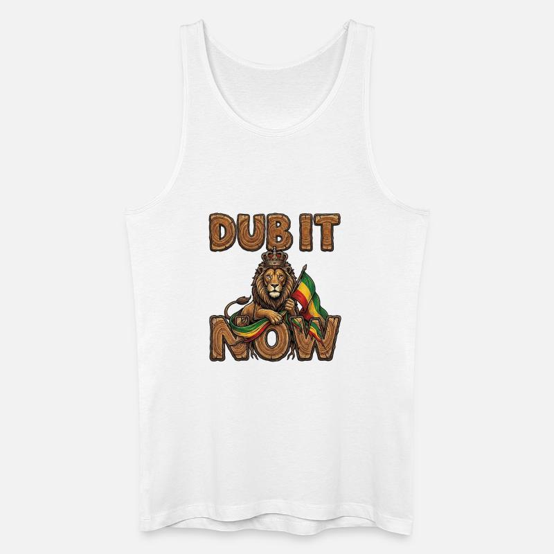 Dub It Now Holz Reggae - Männer Bio Tank Top - Weiß