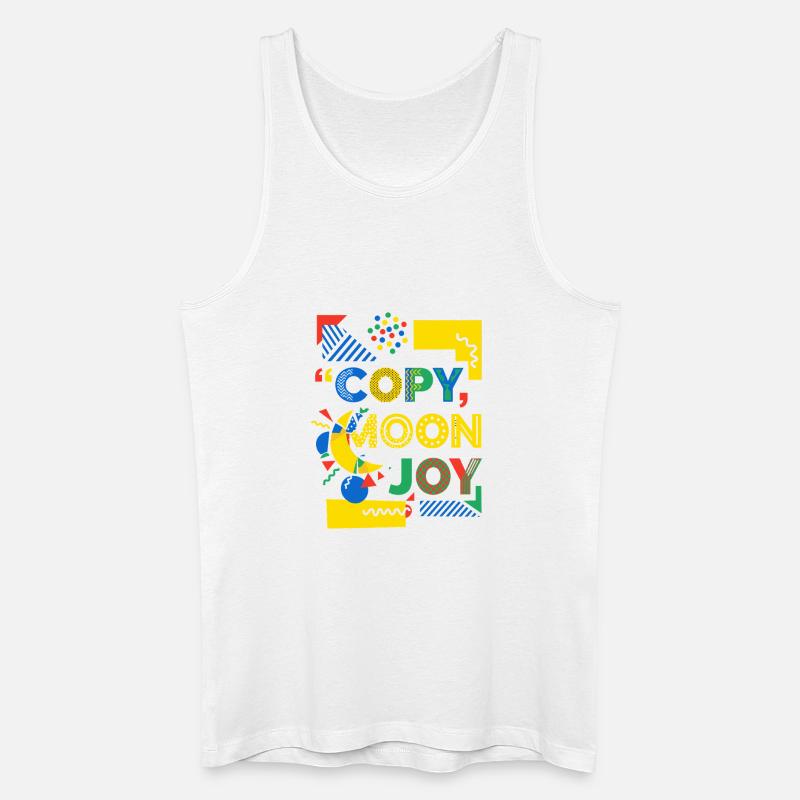 Mondfreude Pop-Art Farbexplosion - Männer Bio Tank Top - Weiß