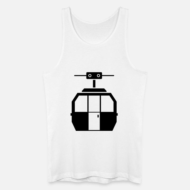 Seilbahn - Männer Bio Tank Top - Weiß