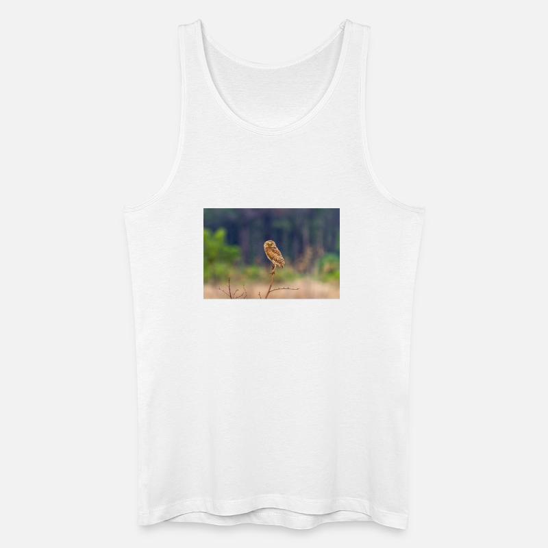 Eule die Eule - Männer Bio Tank Top - Weiß