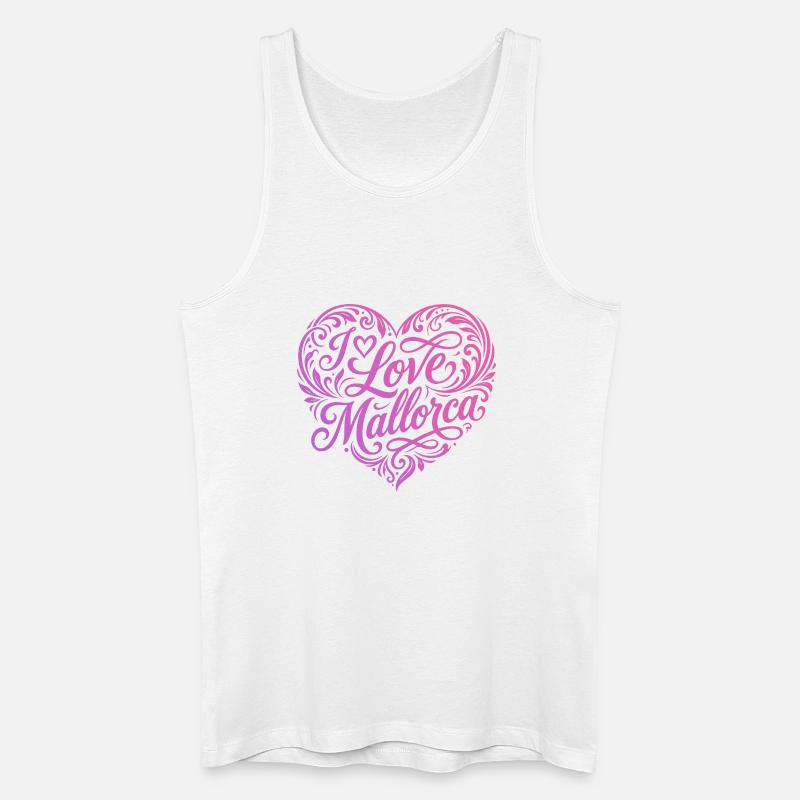 Ich Liebe Mallorca - Männer Bio Tank Top - Weiß