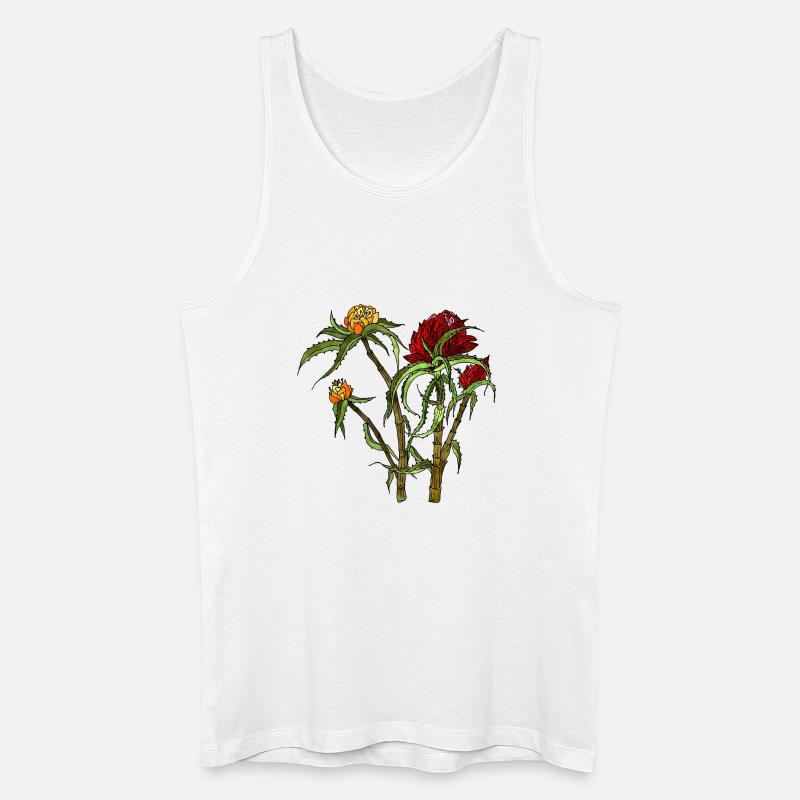Blumen - Männer Bio Tank Top - Weiß