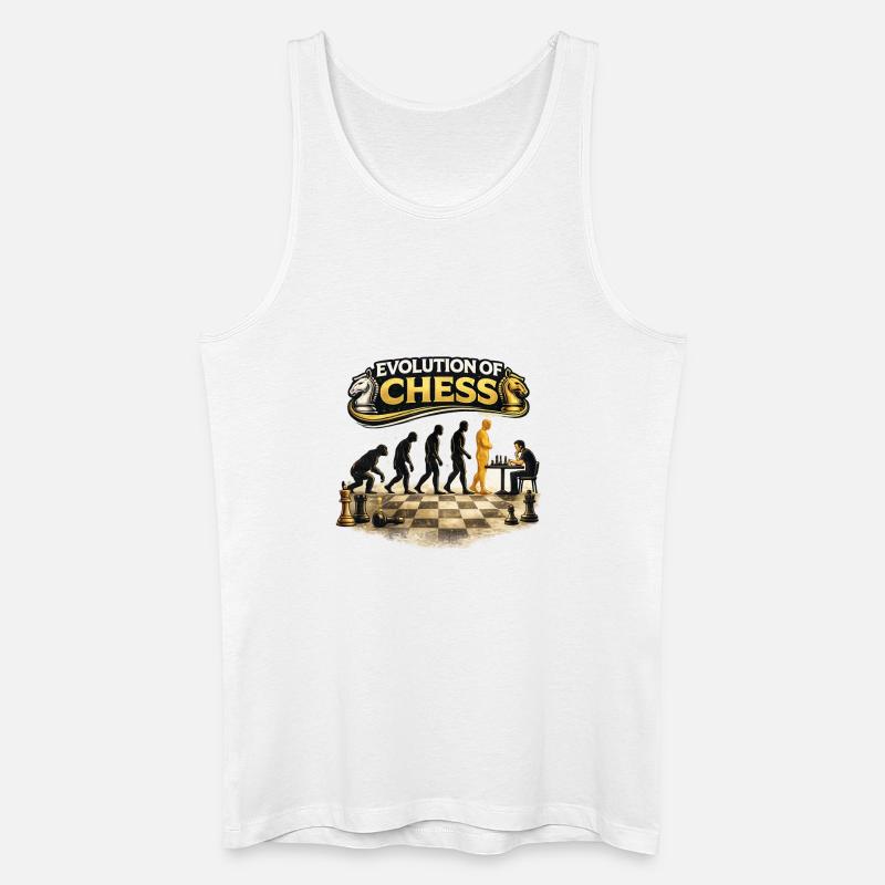 Evolution des Schachs - Männer Bio Tank Top - Weiß