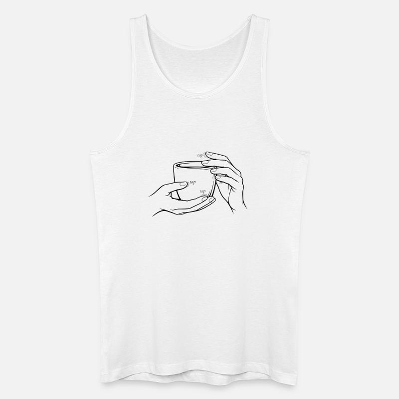 Tapping Hands - Männer Bio Tank Top - Weiß