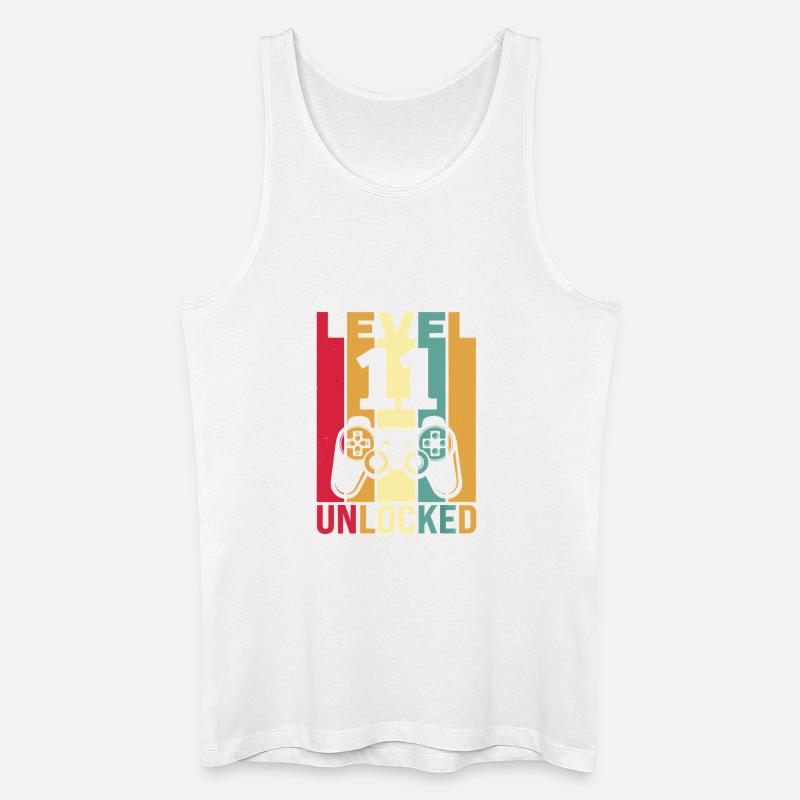 Level Up, freigeschalteter Retro-Controller - Männer Bio Tank Top - Weiß