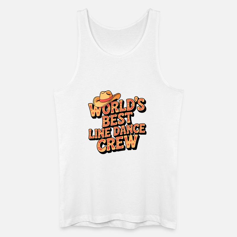 Weltbeste Line-Dance Crew - Männer Bio Tank Top - Weiß