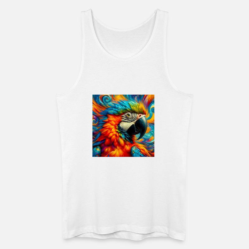 Papagei - Männer Bio Tank Top - Weiß