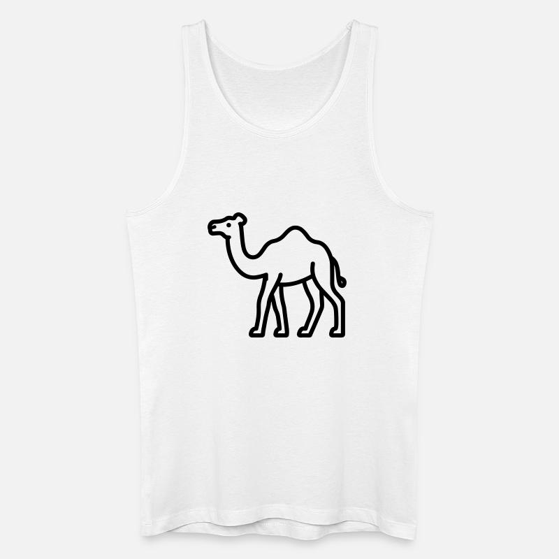 Kamel - Männer Bio Tank Top - Weiß