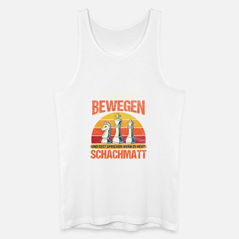 Sprechen bei Schachmatt / Lustiger Schach Spruch - Männer Bio Tank Top - Weiß