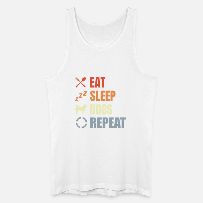 Hundebesitzer Routine - Männer Bio Tank Top - Weiß