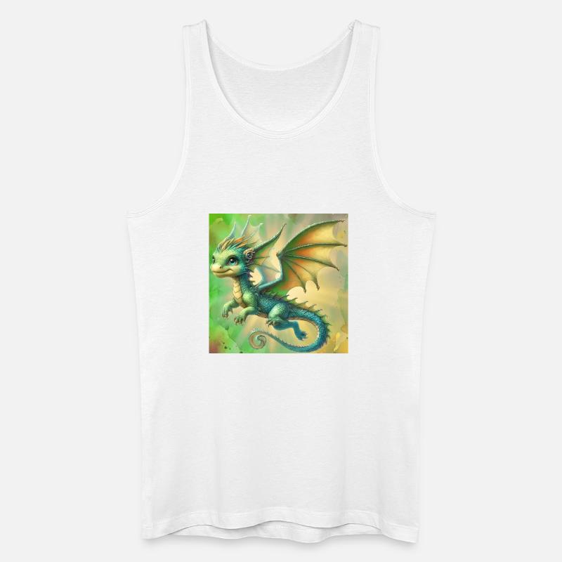 Drache - Männer Bio Tank Top - Weiß