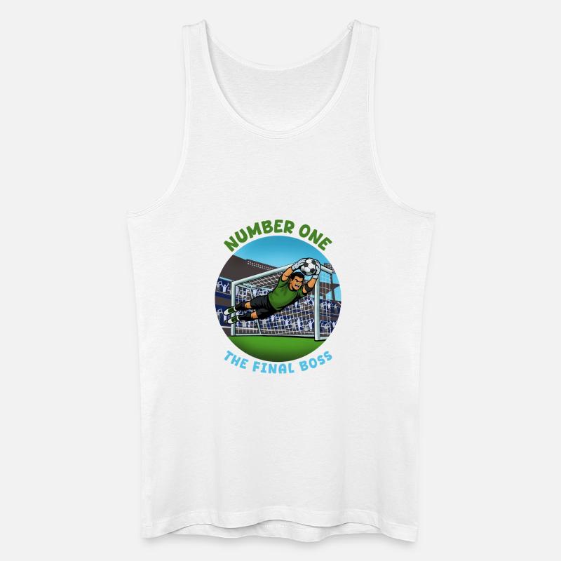 Nummber One Finalboss: Torwart - Männer Bio Tank Top - Weiß