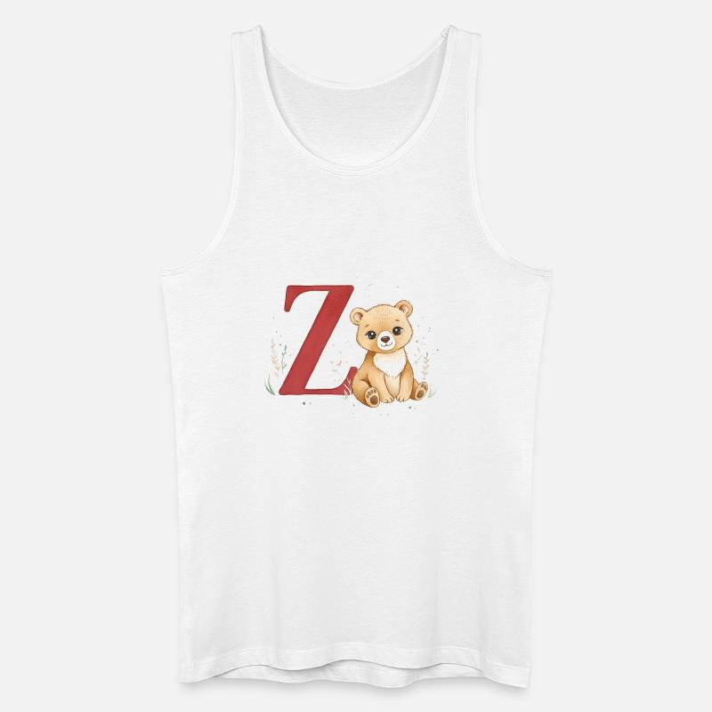 Z-Bärchen: Großes Z mit Bärchen - Männer Bio Tank Top - Weiß