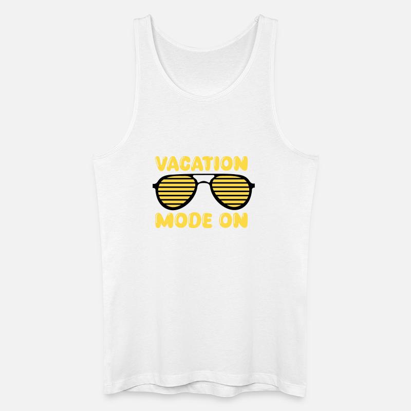Vacation Mode On Retro - Männer Bio Tank Top - Weiß