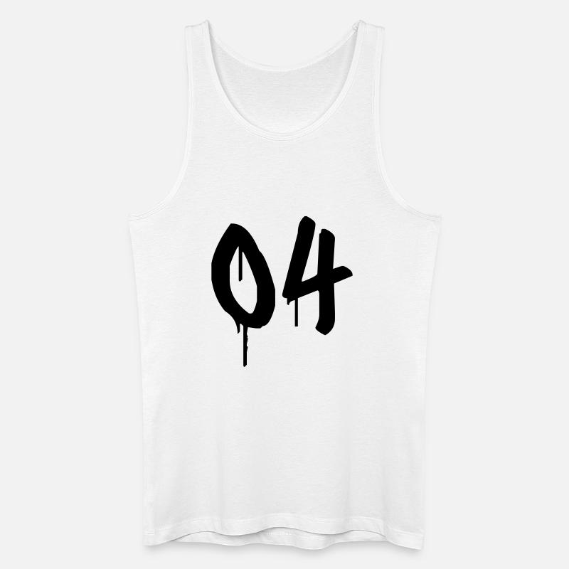 Nummer 04 Urbaner Graffiti-Stil - Männer Bio Tank Top - Weiß