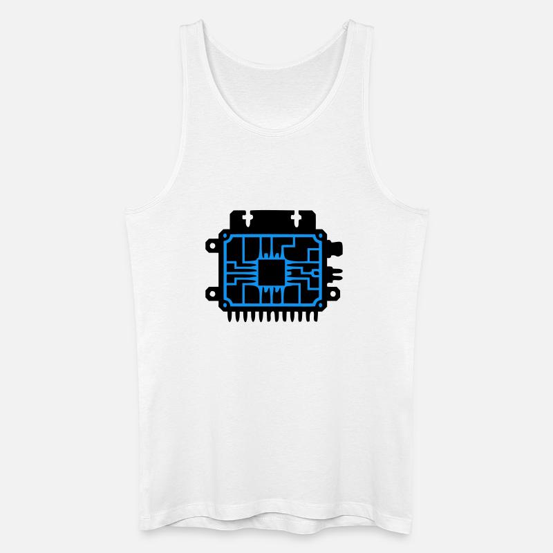 Logo informatique du PCB Microchip - Débardeur bio Homme - blanc