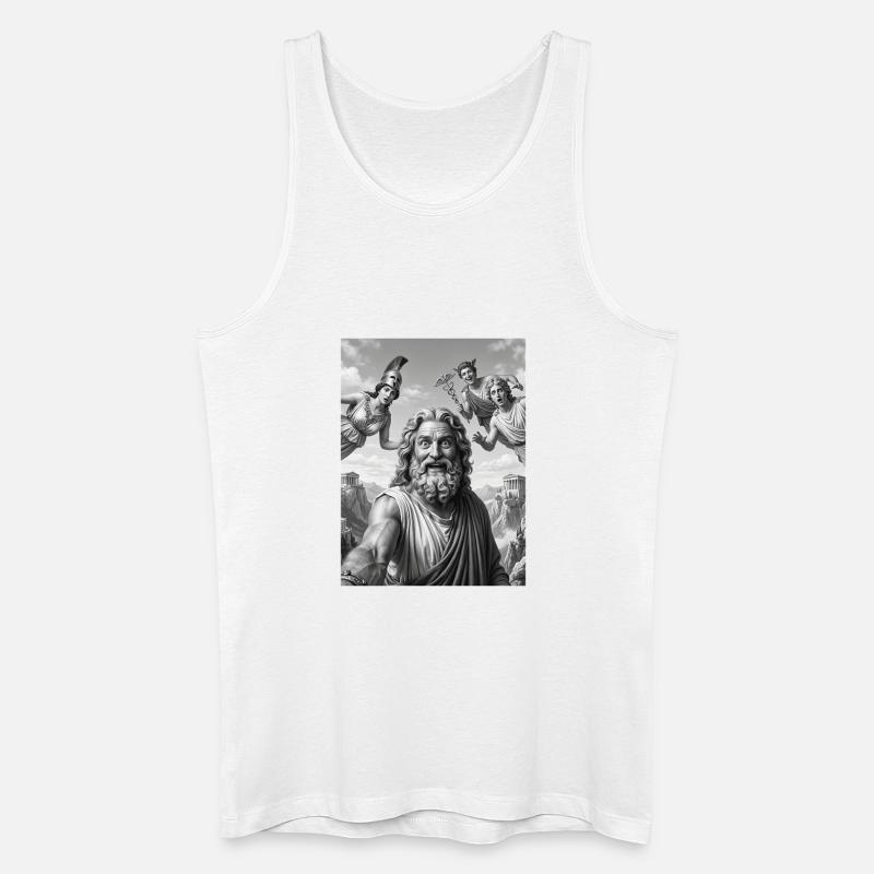 Zeus Selfie mit den Göttern - Männer Bio Tank Top - Weiß