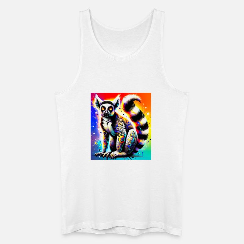 Lemur - Männer Bio Tank Top - Weiß