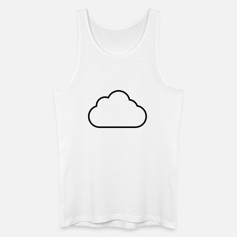 Wolkenumriss - Männer Bio Tank Top - Weiß