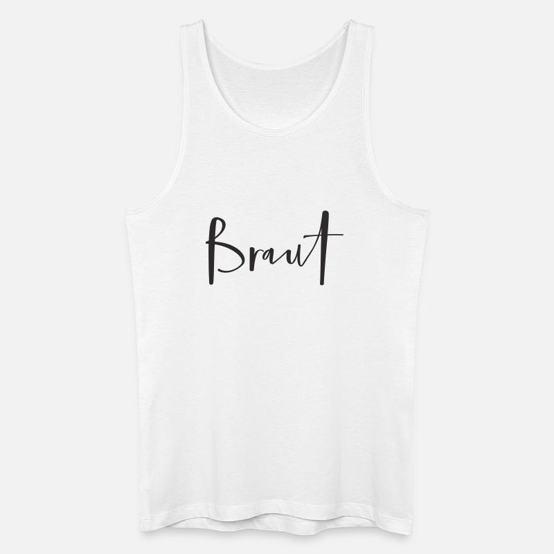 Braut – Stylisches Hochzeits-Textdesign - Männer Bio Tank Top - Weiß