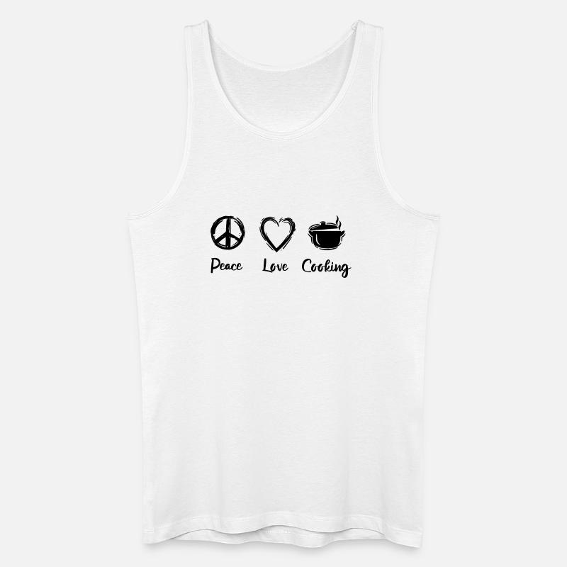 Ich liebe es zu kochen - Männer Bio Tank Top - Weiß