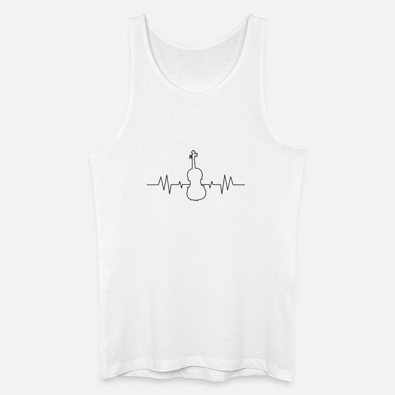 Geige Violine - Männer Bio Tank Top - Weiß