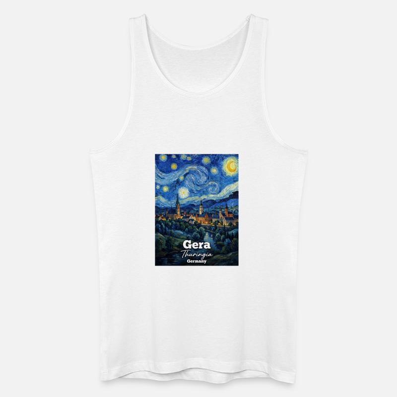 Gera Thuringia Germany Sternennacht - Männer Bio Tank Top - Weiß