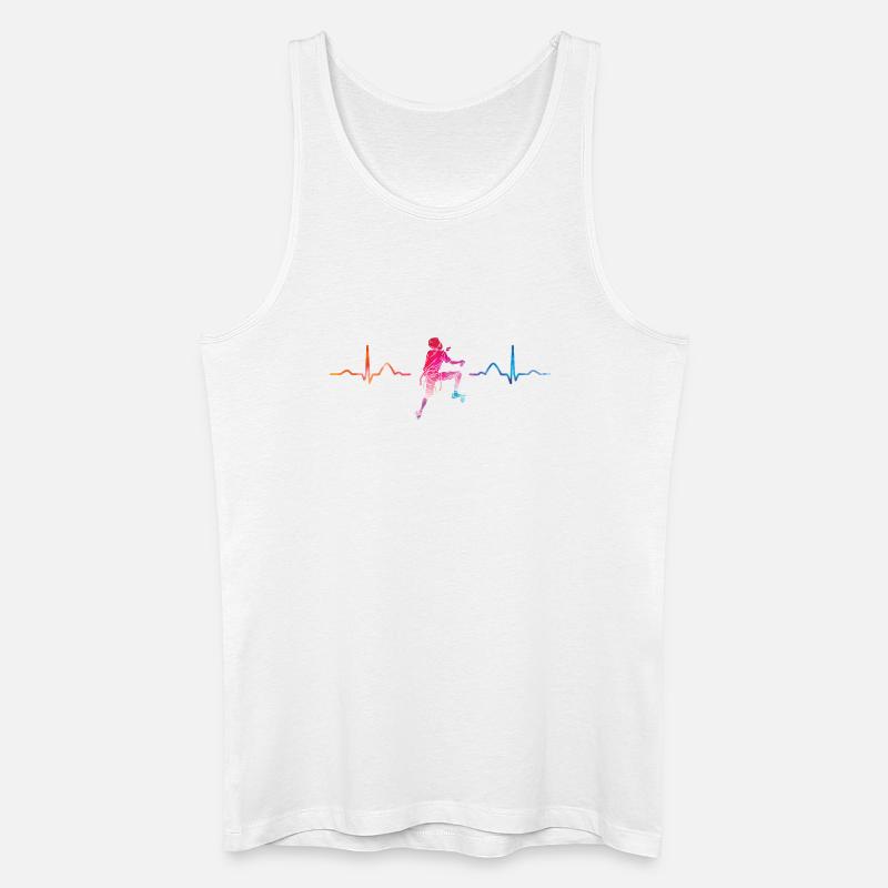 Boulderer Herzschlag Boulder Bouldern - Männer Bio Tank Top - Weiß
