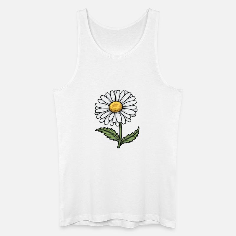 Gänseblümchen - Männer Bio Tank Top - Weiß