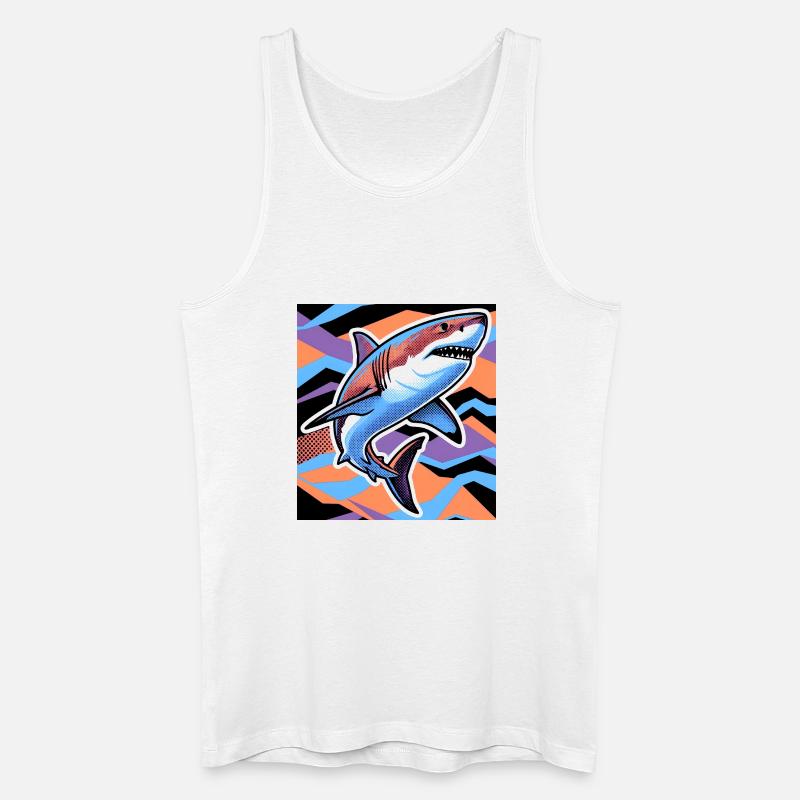 Hai - Männer Bio Tank Top - Weiß