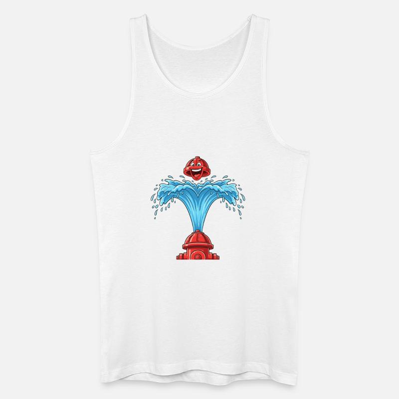 Herzsprudel aus Hydrant - Männer Bio Tank Top - Weiß