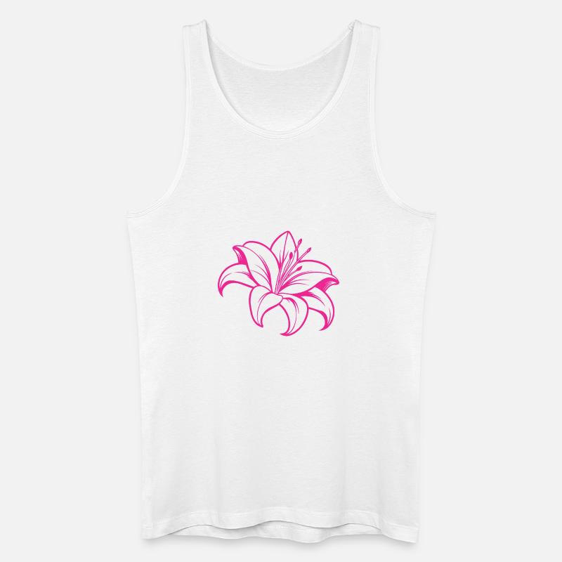 Lilienblüte - Männer Bio Tank Top - Weiß