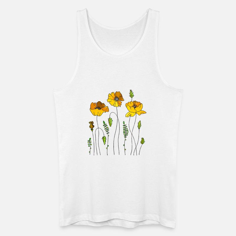 Blumen - Männer Bio Tank Top - Weiß