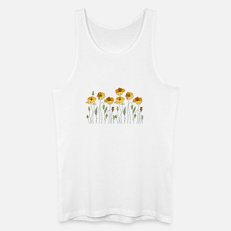 Blumen - Männer Bio Tank Top - Weiß