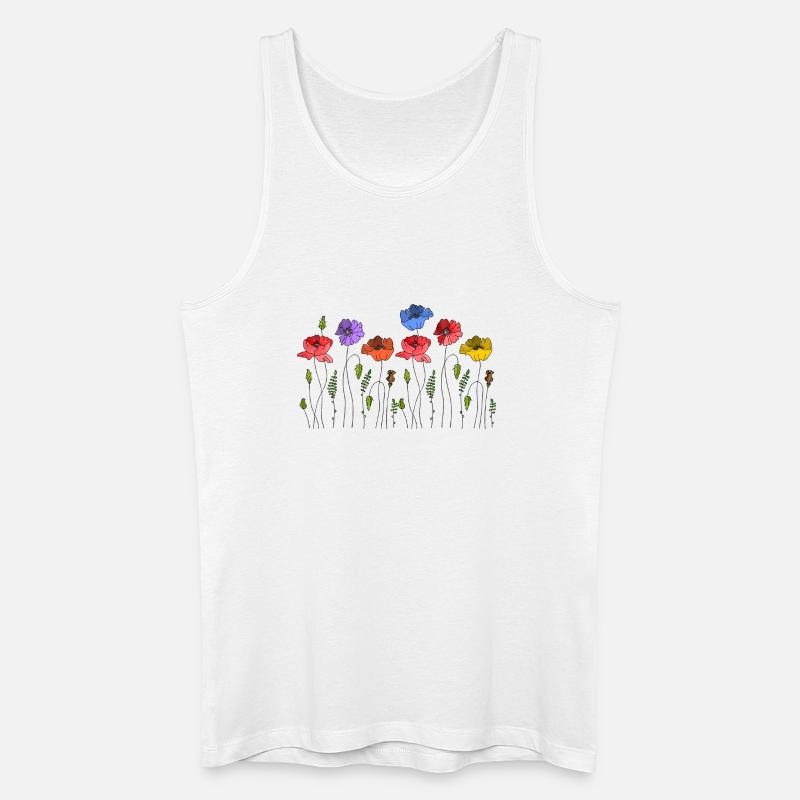 Blumen - Männer Bio Tank Top - Weiß