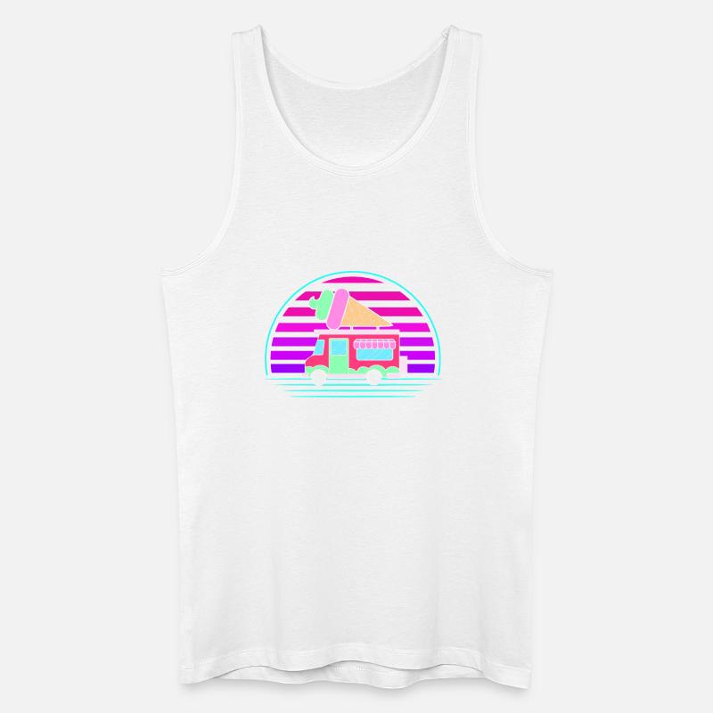 Eiscreme Eiswagen Eis Eisdiele - Männer Bio Tank Top - Weiß