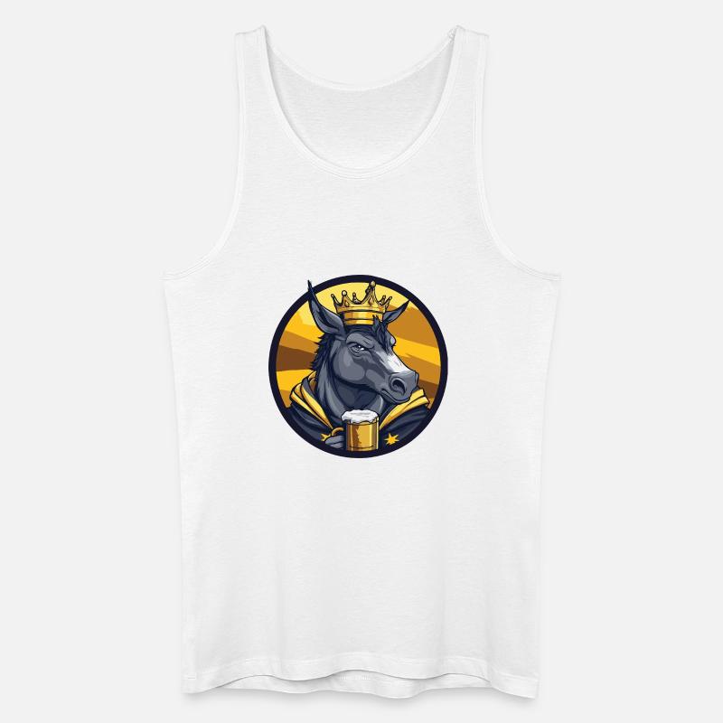 Esel Bier Lustig - Männer Bio Tank Top - Weiß