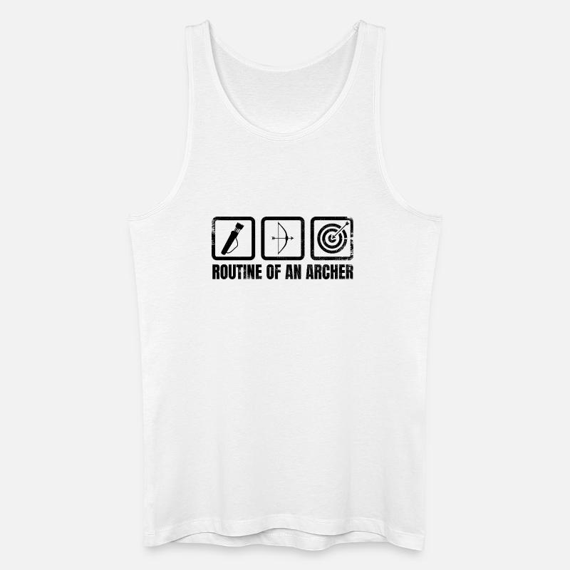 Bogenschützen Routine - Männer Bio Tank Top - Weiß