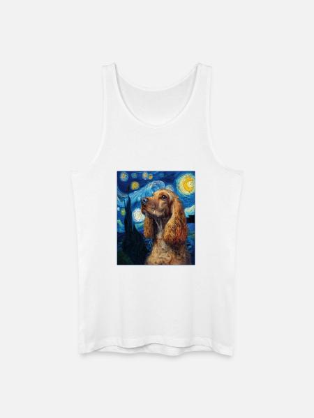 Cocker Spaniel Dog - Men’s Organic Tank Top - white