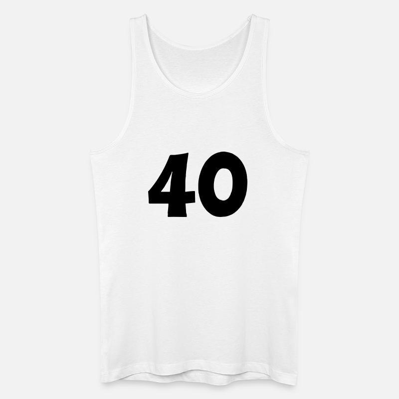40 - Männer Bio Tank Top - Weiß