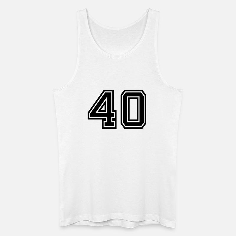 40 - Männer Bio Tank Top - Weiß