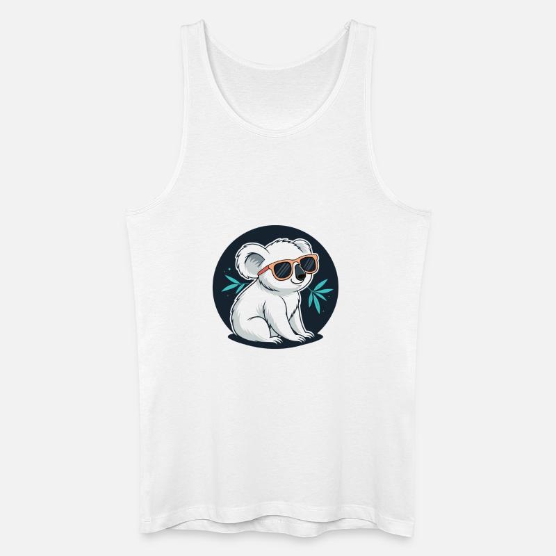 Koala-Chic-Sonnenbrillen - Männer Bio Tank Top - Weiß