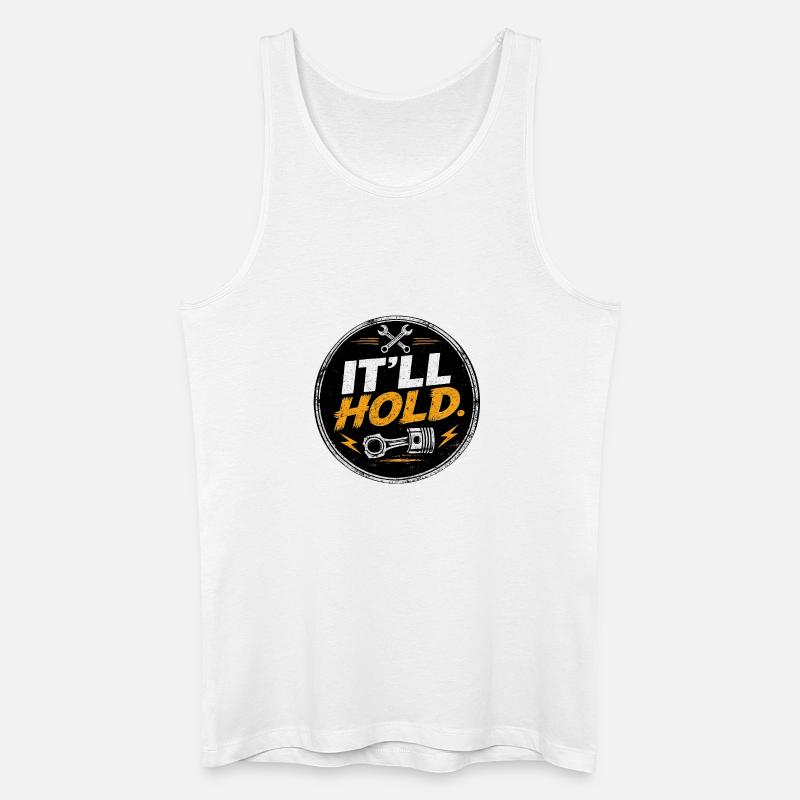 Es hält das Gearhead-Patch - Männer Bio Tank Top - Weiß