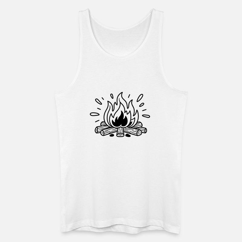 feu de camp - Débardeur bio Homme - blanc