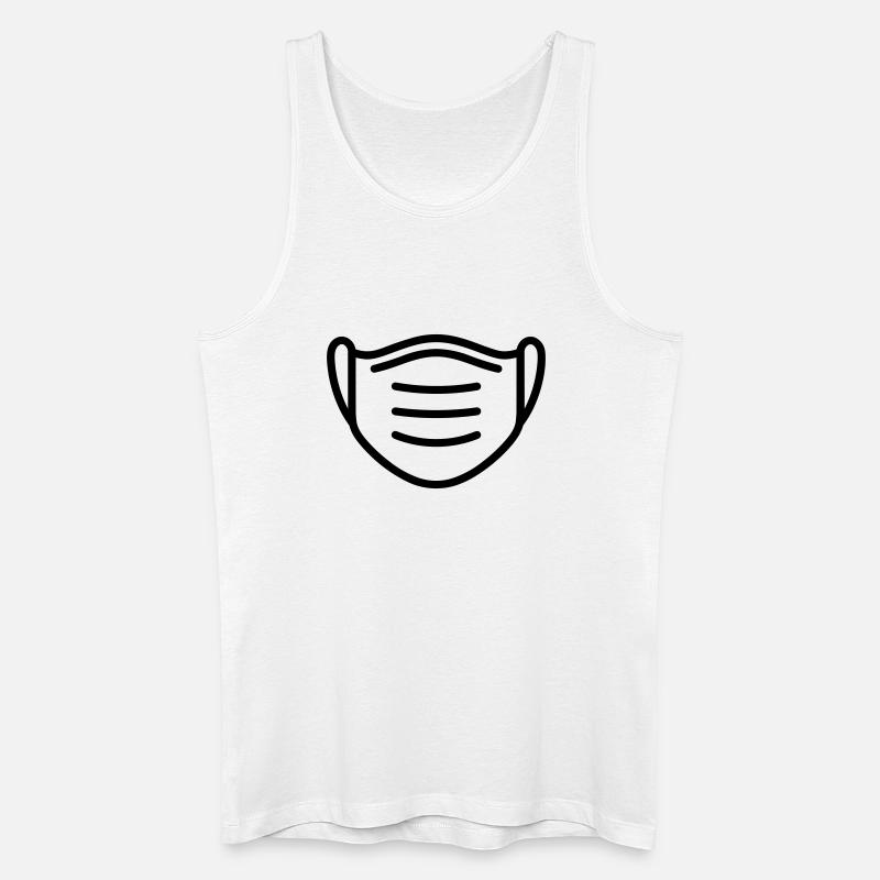 Maske - Männer Bio Tank Top - Weiß